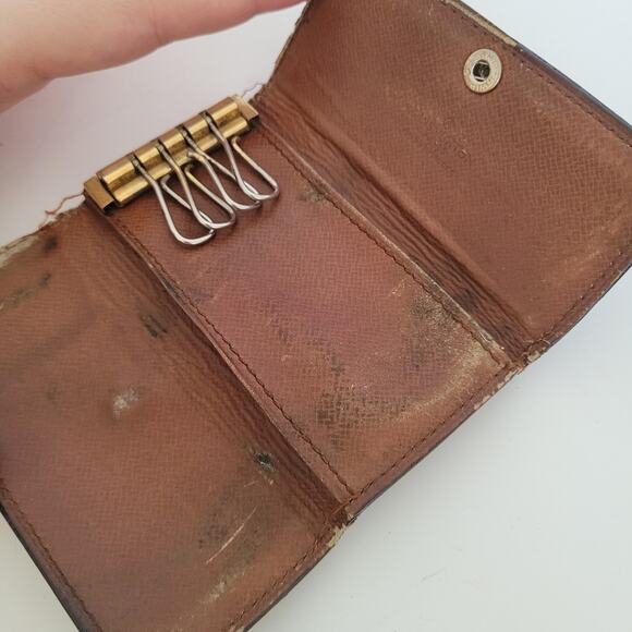 Authentic Louis Vuitton Monogram Multicles 4 Key Hooks Case Brown Small 1996 - Picture 3 of 12